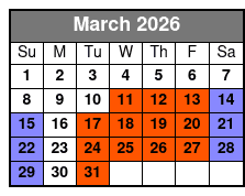 Tandem Glass Bottom Kayak March Schedule