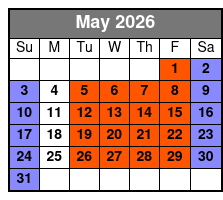 Tandem Glass Bottom Kayak May Schedule