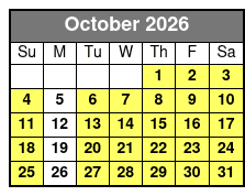 Tandem Glass Bottom Kayak October Schedule