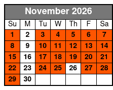 Solo Kayak *Max Weight 300lbs November Schedule