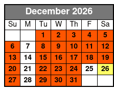 Solo Kayak *Max Weight 300lbs December Schedule