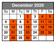 Gypsy Gold Horse Farm Walking Tour December Schedule