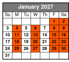 Gypsy Gold Horse Farm Walking Tour January Schedule