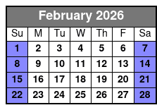 Emerald Cut Eco Excursion February Schedule