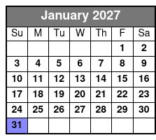 Emerald Cut Eco Excursion January Schedule