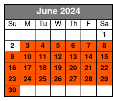 36 Holes - 2 Rounds of Play June Schedule