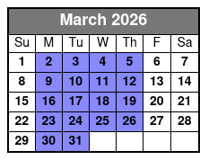 Rainbow Springs: Clear Kayak Eco Tour March Schedule
