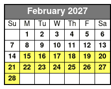 Rainbow Springs: Clear Kayak Eco Tour February Schedule