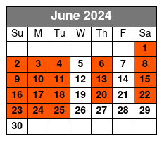 Kennedy Space Center Direct Express June Schedule