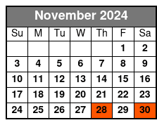 Kennedy Space Center Direct Express November Schedule