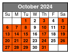 Admission Ticket W/ Transport October Schedule