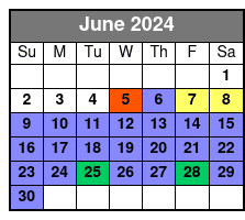 25-30 Minute Day Flight June Schedule