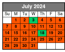 25-30 Minute Day Flight July Schedule