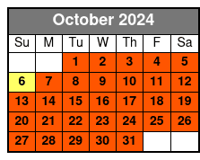 18-20 Minute Day Flight October Schedule