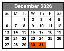 Late Fireworks December Schedule