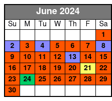 Space Coast 1 Hour June Schedule