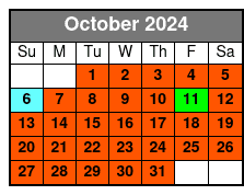 Space Coast 1 Hour October Schedule