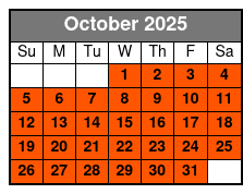 Day Trip + Snorkeling October Schedule