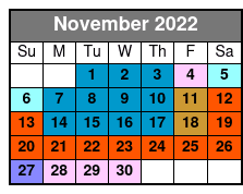 SeaWorld, FL November Schedule
