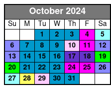 SeaWorld, FL October Schedule