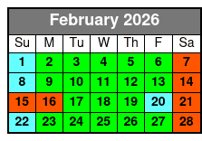 SeaWorld Orlando FL February Schedule