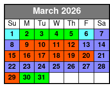 SeaWorld Orlando FL March Schedule
