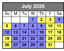 SeaWorld Orlando FL July Schedule