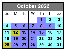 SeaWorld Orlando FL October Schedule