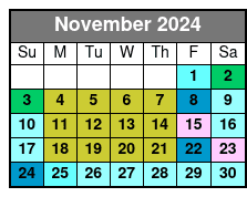 SeaWorld & Busch Gardens 2 Park 2 Day Combo Ticket November Schedule