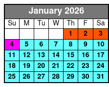 SeaWorld & Busch Gardens 2 Park 2 Day Combo Ticket January Schedule