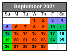 SeaWorld & Aquatica 2 Park 2 Day Combo Ticket September Schedule