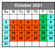 SeaWorld & Aquatica 2 Park 2 Day Combo Ticket October Schedule