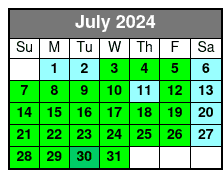 SeaWorld & Aquatica 2 Park 2 Day Combo Ticket July Schedule