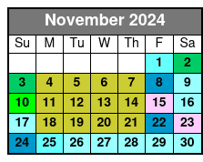 SeaWorld & Aquatica 2 Park 2 Day Combo Ticket November Schedule