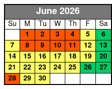 SeaWorld & Aquatica 2 Park 2 Day Combo Ticket June Schedule