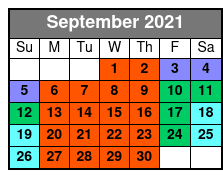 SeaWorld & Adventure Island 2 Park 2 Day Combo Ticket September Schedule