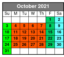 SeaWorld & Adventure Island 2 Park 2 Day Combo Ticket October Schedule
