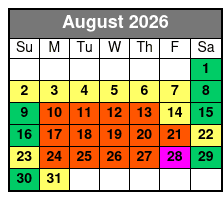 SeaWorld & Adventure Island 2 Park 2 Day Combo Ticket August Schedule