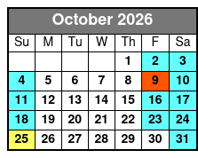 SeaWorld & Adventure Island 2 Park 2 Day Combo Ticket October Schedule