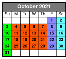 SeaWorld Single Day Ticket October Schedule