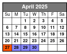 SeaWorld Single Day Ticket April Schedule