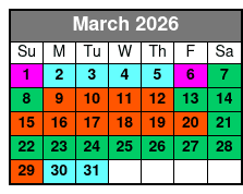 SeaWorld Single Day Ticket March Schedule