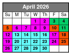 SeaWorld Single Day Ticket April Schedule