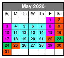 SeaWorld Single Day Ticket May Schedule