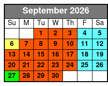 SeaWorld Single Day Ticket September Schedule