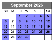 E-Bike Rental 8hrs September Schedule