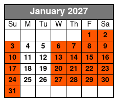 Loaded Cannon Distillery Adventure January Schedule