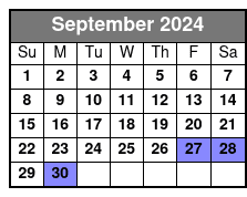 Comfort Seating September Schedule