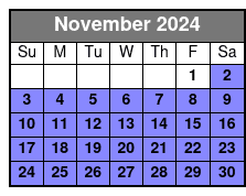 Comfort Seating November Schedule