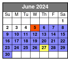 Guaranteed Front Seat June Schedule